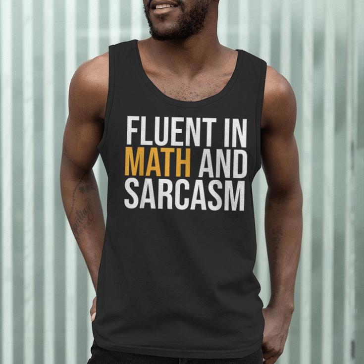 Fluent In Math And Sarcasm Teacher Men Tank Top, novelty gifts, funny gifts Fluent In Math And Sarcasm Teacher Men Tank Top, novelty gifts, funny gifts