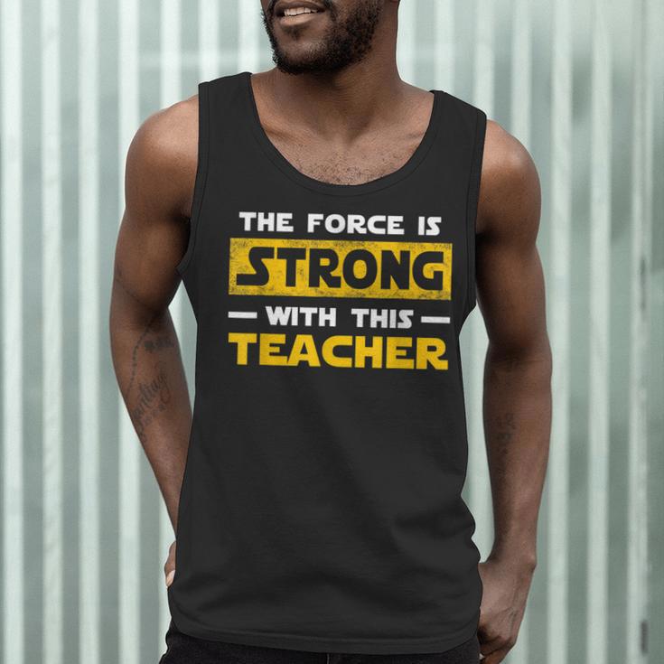 The Force Strong With This Teacher Men Women Kids Men Tank Top, novelty gifts, funny gifts