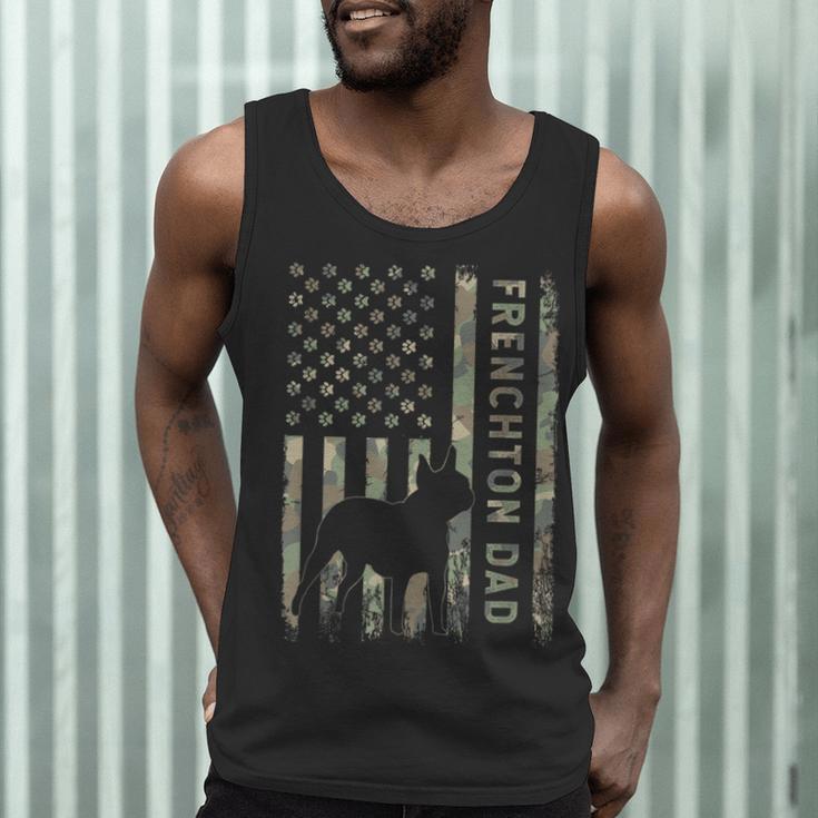 Frenchton Dad French Bulldog Boston Terrier Camo USA Flag Men Tank Top, novelty gifts, funny gifts