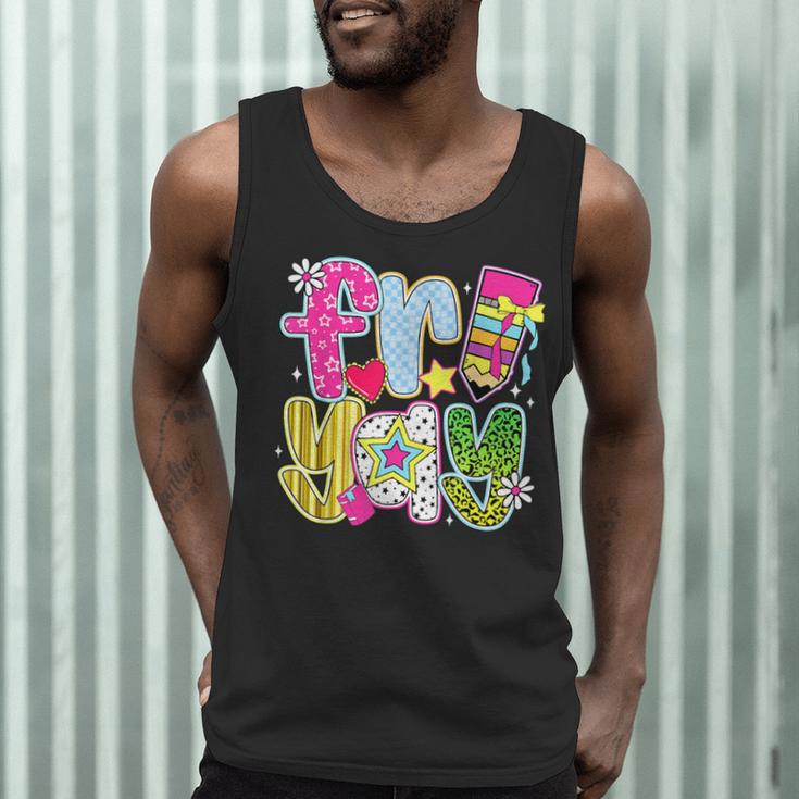 Fri-Yay Happy Friday Weekend Teacher Back To School Men Tank Top, novelty gifts, funny gifts Fri-Yay Happy Friday Weekend Teacher Back To School Men Tank Top, novelty gifts, funny gifts