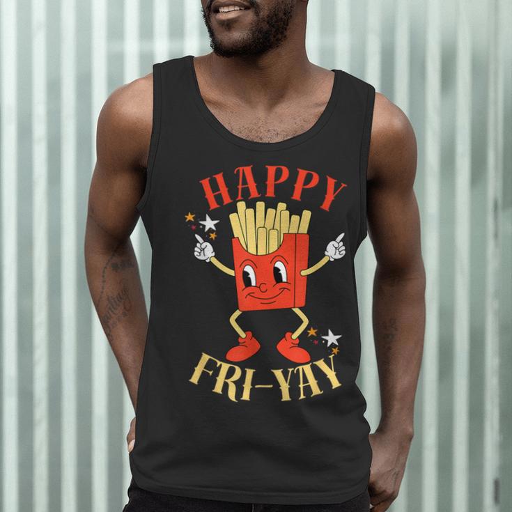 Fun Teacher Happy Fri Yay French Fries Friday Lovers Men Tank Top, novelty gifts, funny gifts