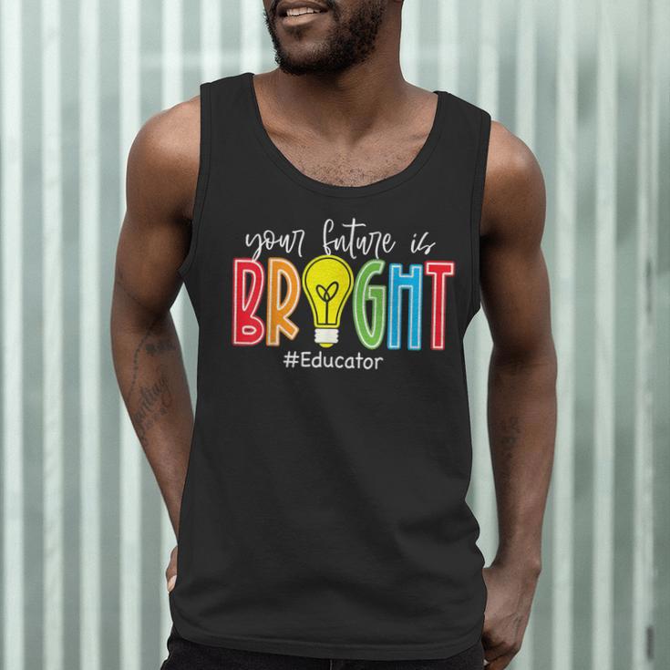 Your Future Is Bright Educator Teacher Student Men Tank Top, novelty gifts, funny gifts Your Future Is Bright Educator Teacher Student Men Tank Top, novelty gifts, funny gifts