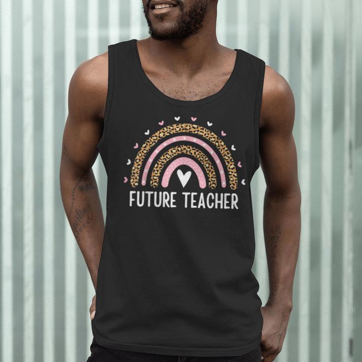 Future Teacher Kids Youth Girls Leopard Rainbow Women Men Tank Top, novelty gifts, funny gifts