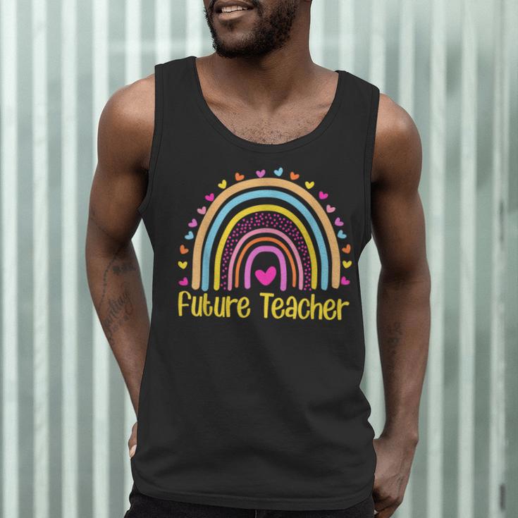 Future Teacher Rainbow Men Tank Top, novelty gifts, funny gifts