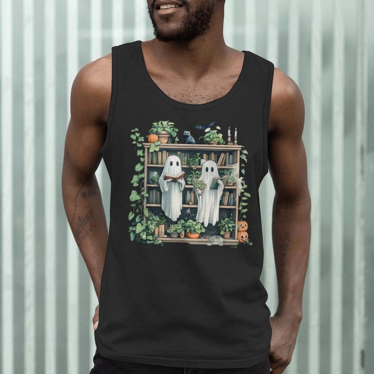 Ghost Plant Library Halloween Reading Books Teacher Vintage Men Tank Top, novelty gifts, funny gifts Ghost Plant Library Halloween Reading Books Teacher Vintage Men Tank Top, novelty gifts, funny gifts