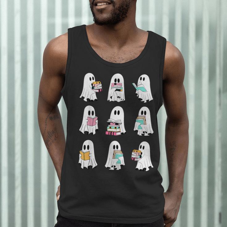 Ghost Reading Books Spooky Librarian Teacher Women Men Tank Top, novelty gifts, funny gifts Ghost Reading Books Spooky Librarian Teacher Women Men Tank Top, novelty gifts, funny gifts