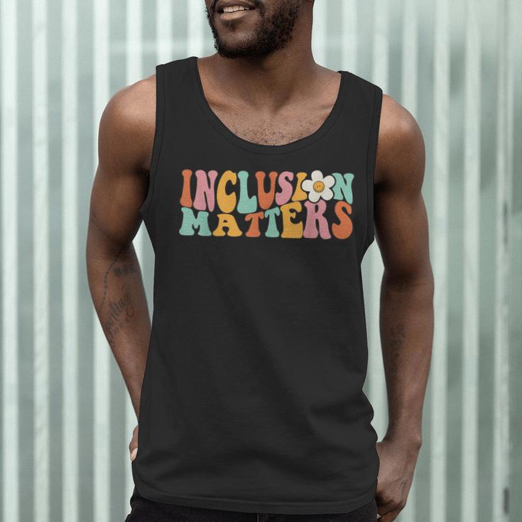 Gnoovy Vintage Inclusion Matters Special Education Teacher Men Tank Top, novelty gifts, funny gifts