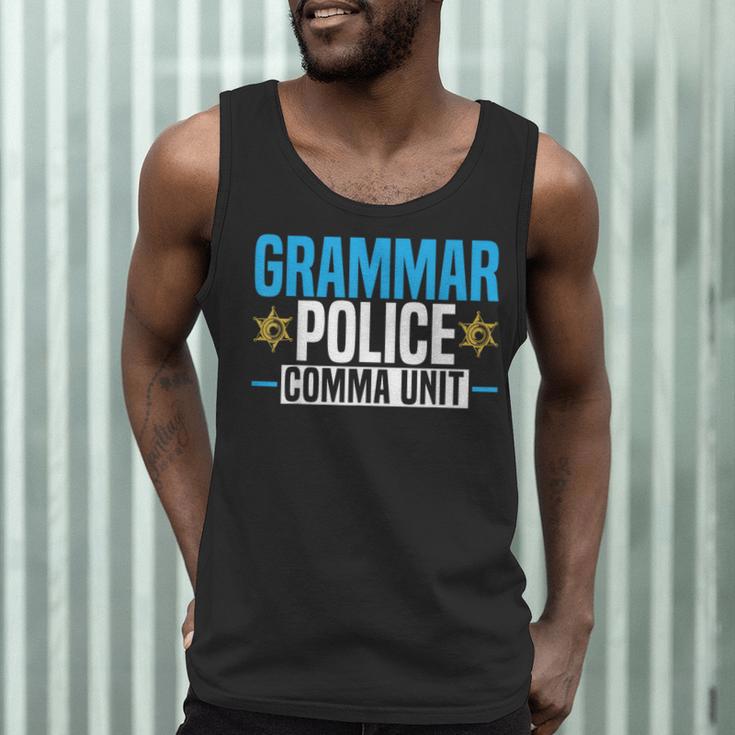 Grammar Police Comma Unit English Teacher Grammar Teacher For Men Women Men Tank Top, novelty gifts, funny gifts