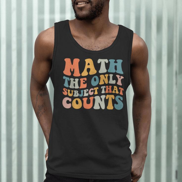 Groovy Math Is The Only Subject That Counts Math Teacher For Men Women Girls Kids Men Tank Top, novelty gifts, funny gifts Groovy Math Is The Only Subject That Counts Math Teacher For Men Women Girls Kids Men Tank Top, novelty gifts, funny gifts
