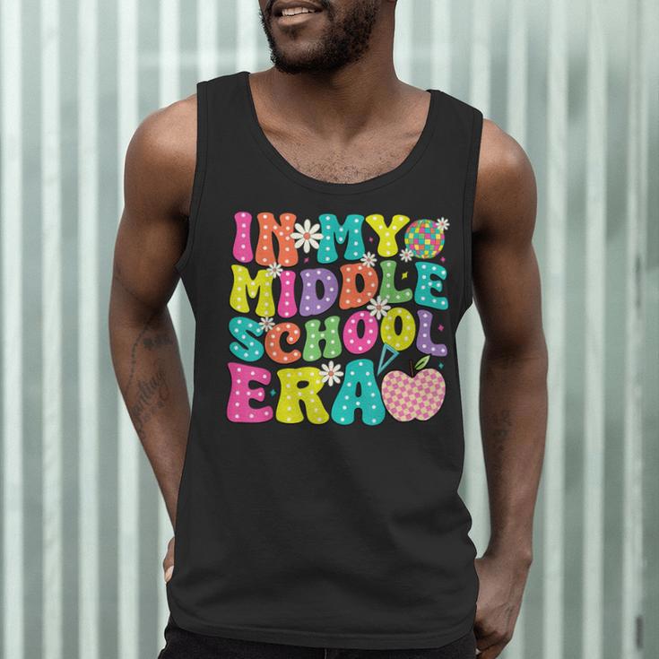 Groovy In My Middle School Era Back To School Teacher Men Tank Top, novelty gifts, funny gifts
