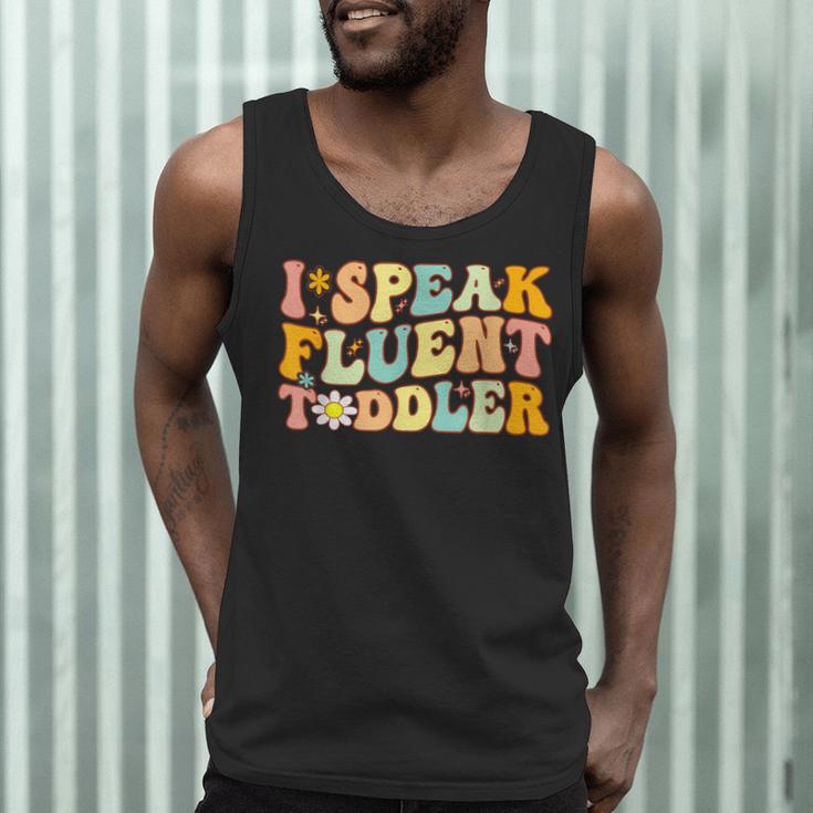 Groovy I Speak Fluent Toddler Daycare Provider Teacher Men Tank Top, novelty gifts, funny gifts