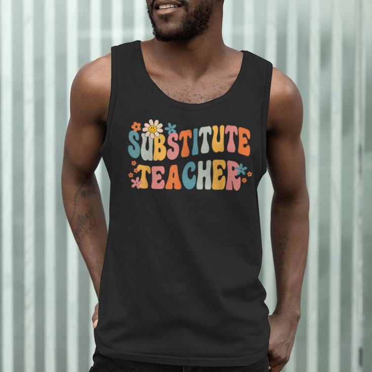 Groovy Substitute Teacher Retro Teacher Back To School Men Tank Top, novelty gifts, funny gifts Groovy Substitute Teacher Retro Teacher Back To School Men Tank Top, novelty gifts, funny gifts