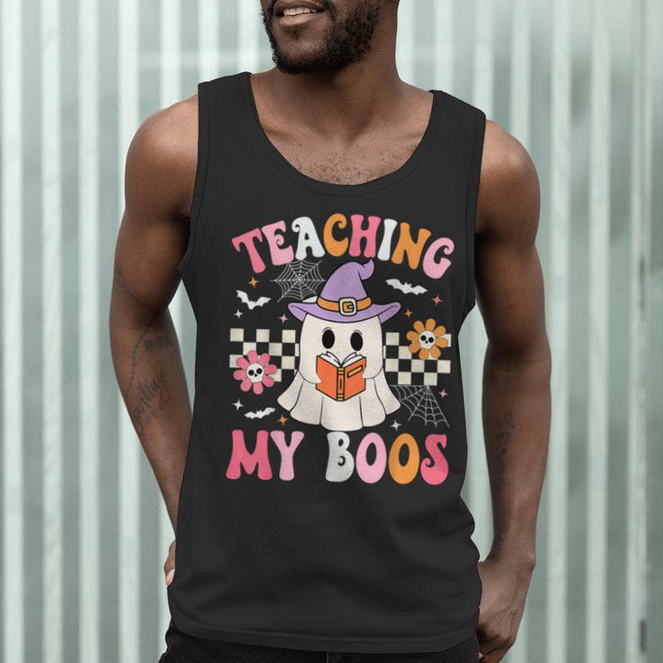 Groovy Teaching My Boos Teacher Ghost Halloween Teacher Men Tank Top, novelty gifts, funny gifts Groovy Teaching My Boos Teacher Ghost Halloween Teacher Men Tank Top, novelty gifts, funny gifts