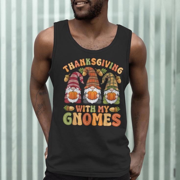 Groovy Thanksgiving With My Gnomie Women Teacher Fall Gnome Men Tank Top, novelty gifts, funny gifts