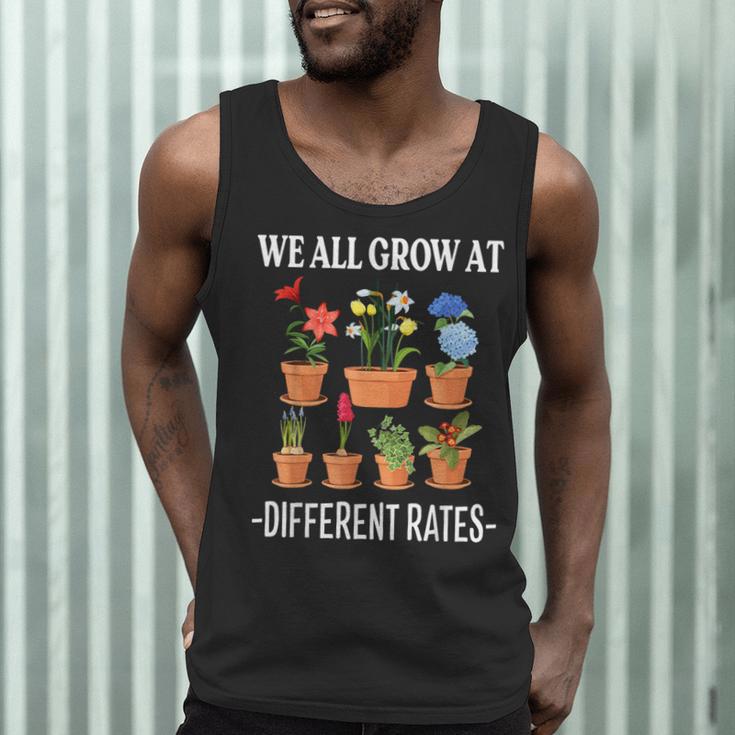 We All Grow At Different Rates Back To School Teacher Men Tank Top, novelty gifts, funny gifts We All Grow At Different Rates Back To School Teacher Men Tank Top, novelty gifts, funny gifts