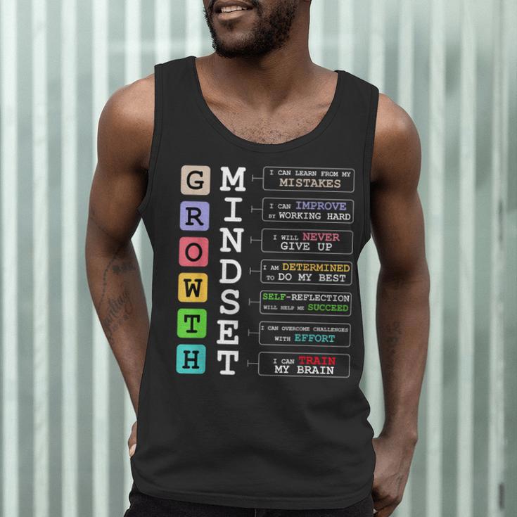 Growth Mindset Shirt Positive School Classroom Teacher Men Tank Top, novelty gifts, funny gifts