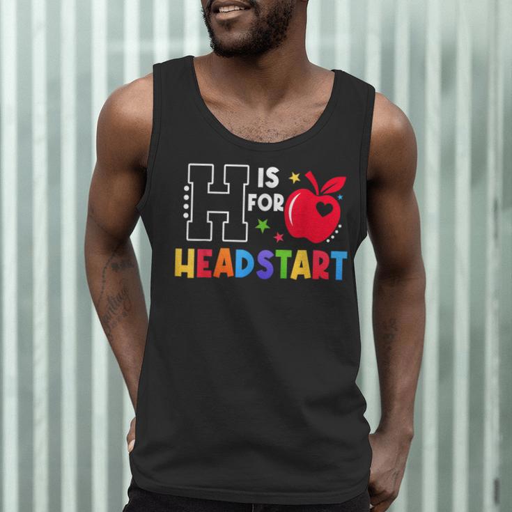 H Is For Head Start Teacher First Day Of School Tee Men Tank Top, novelty gifts, funny gifts H Is For Head Start Teacher First Day Of School Tee Men Tank Top, novelty gifts, funny gifts