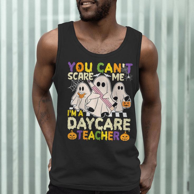Halloween You Can't Scare Me I'm a Daycare Teacher Ghost Men Tank Top, novelty gifts, funny gifts
