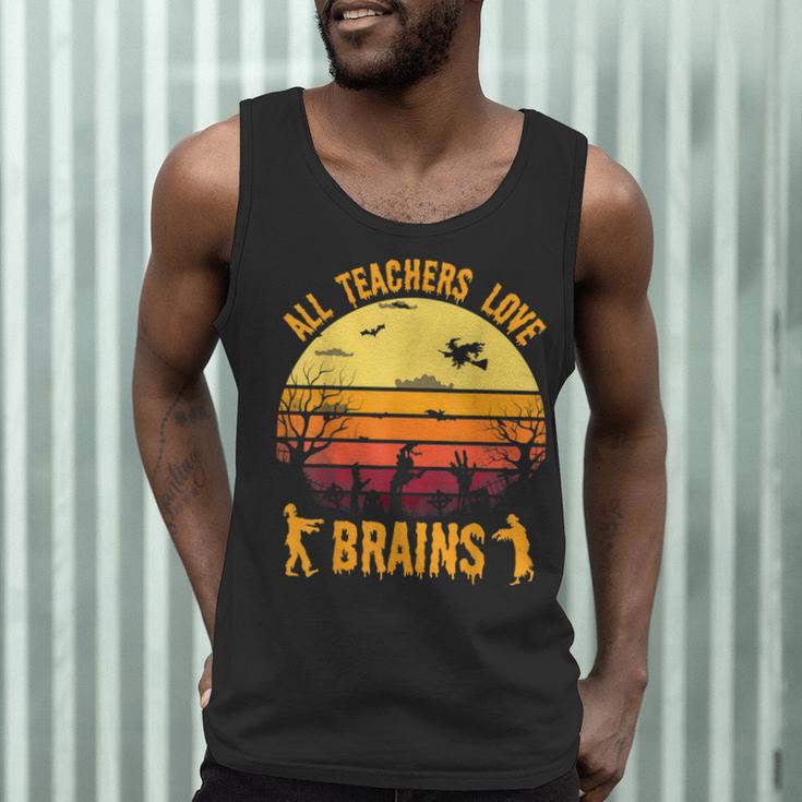 Halloween Costume Teacher Love Brains Zombie Men Tank Top, novelty gifts, funny gifts Halloween Costume Teacher Love Brains Zombie Men Tank Top, novelty gifts, funny gifts