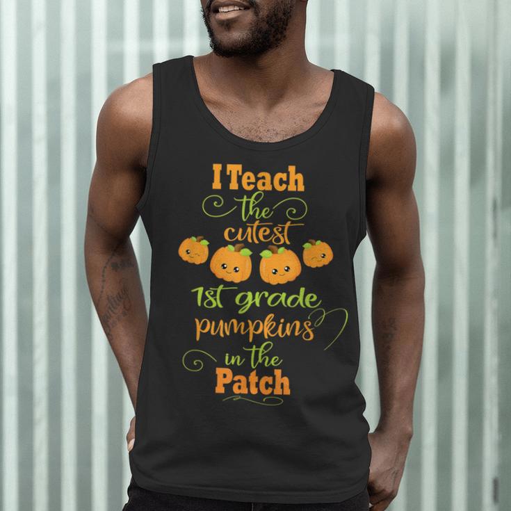 Halloween Cutest Pumpkins First Grade Teacher Men Tank Top, novelty gifts, funny gifts Halloween Cutest Pumpkins First Grade Teacher Men Tank Top, novelty gifts, funny gifts