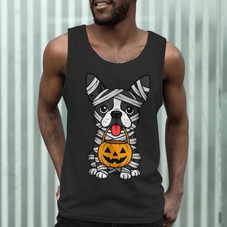 Halloween Dog Boston Terrier Mummy Costume Men Women Kids Men Tank Top, novelty gifts, funny gifts