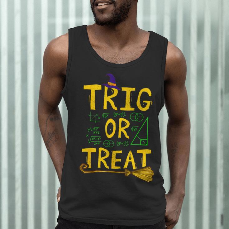 Halloween Math Teacher Trig Or Treat Student School College Men Tank Top, novelty gifts, funny gifts