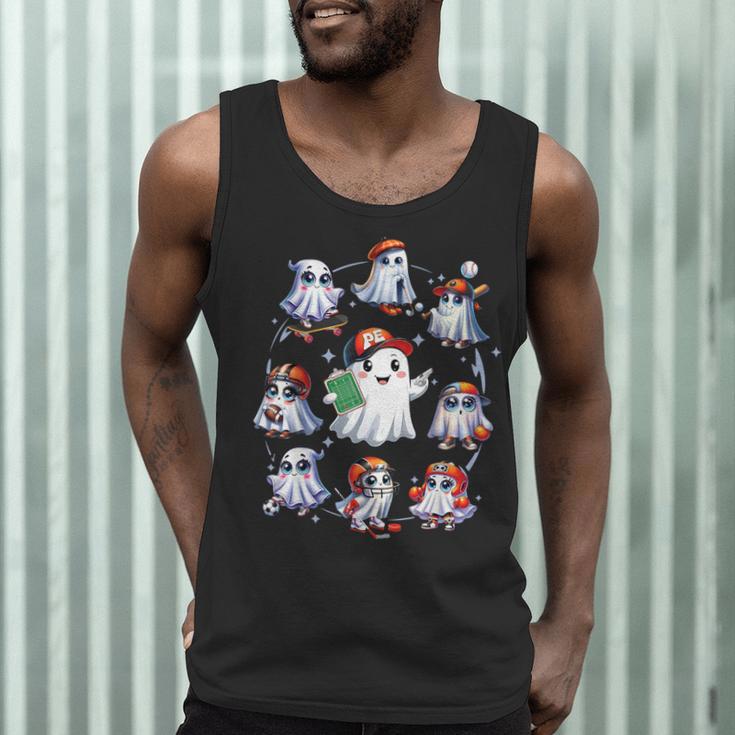 Halloween PE Teacher Ghost Playing Sports Physical Education Men Tank Top, novelty gifts, funny gifts Halloween PE Teacher Ghost Playing Sports Physical Education Men Tank Top, novelty gifts, funny gifts