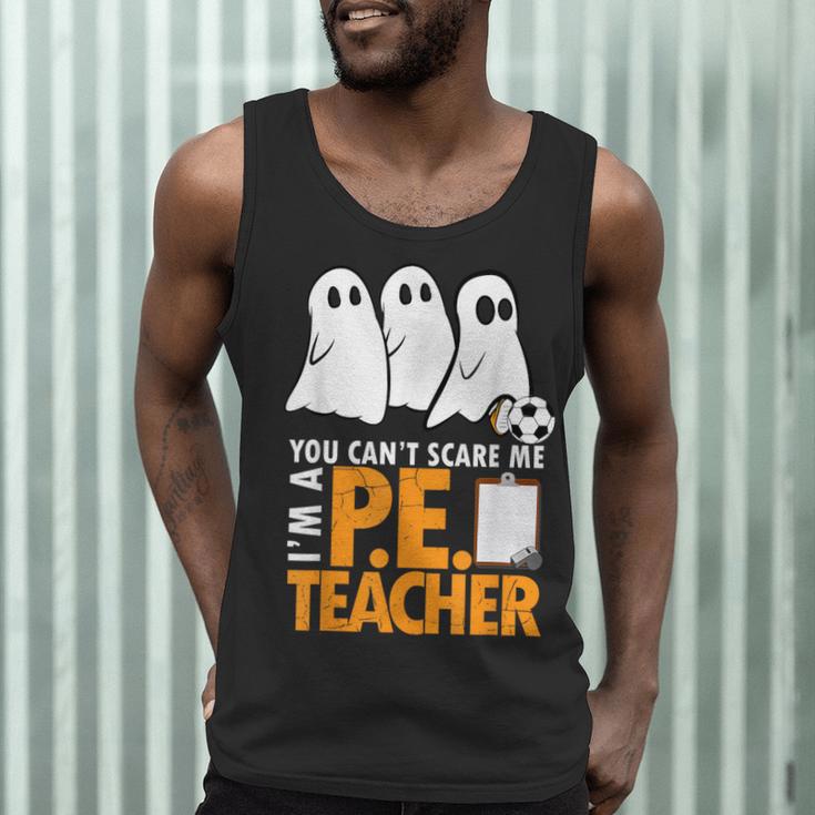 Halloween PE Teacher Shirt Can't Scare Me Men Tank Top, novelty gifts, funny gifts