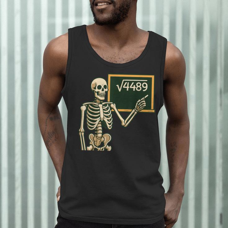 Halloween Skeleton 67 Meme Square Root 4489 Math Teacher Men Tank Top, novelty gifts, funny gifts