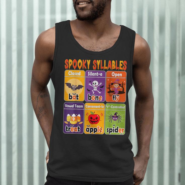 Halloween Spooky Syllable Types Teacher Educational Men Tank Top, novelty gifts, funny gifts