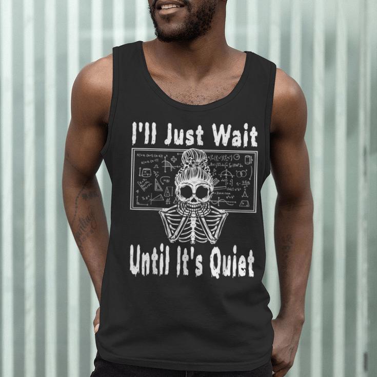 Halloween Teacher Math I'Ll Just Wait Until It's Quiet Men Tank Top, novelty gifts, funny gifts Halloween Teacher Math I'Ll Just Wait Until It's Quiet Men Tank Top, novelty gifts, funny gifts