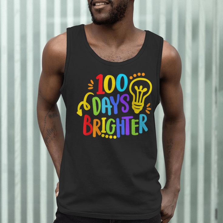 Happy 100th Day Of School 100 Days Brighter Girls Teacher Men Tank Top, novelty gifts, funny gifts