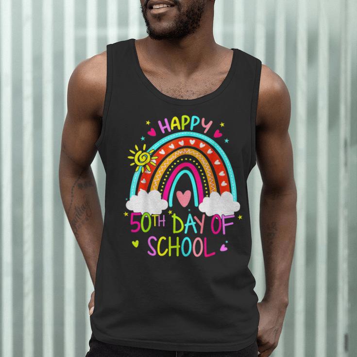 Happy 50th Days Of School Rainbow Teacher 50 Days Smarter Men Tank Top, novelty gifts, funny gifts