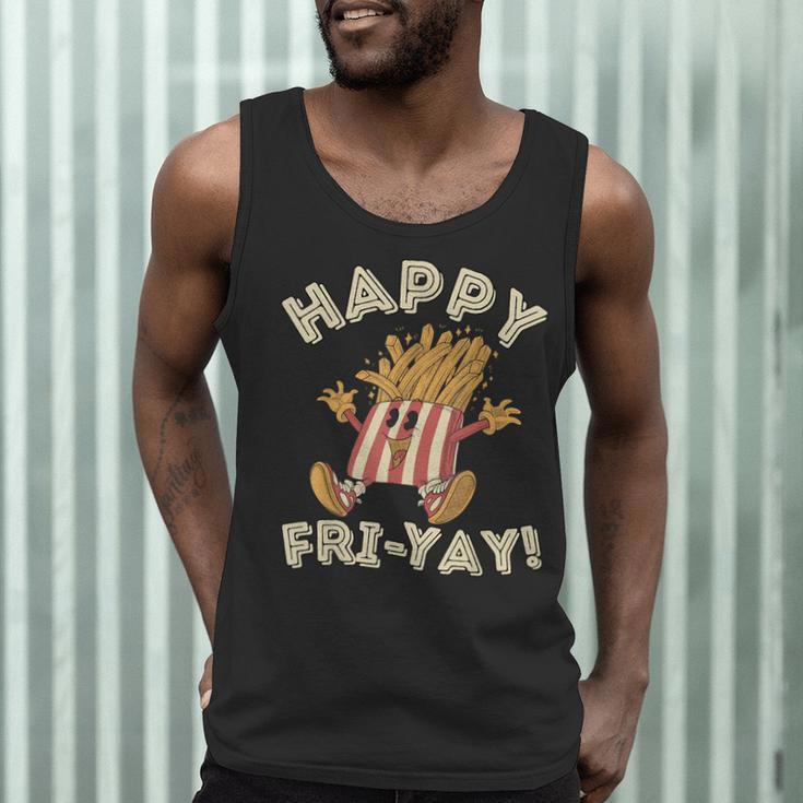 Happy Fri Yay Retro French Fries Friday Lovers Fun Teacher Men Tank Top, novelty gifts, funny gifts Happy Fri Yay Retro French Fries Friday Lovers Fun Teacher Men Tank Top, novelty gifts, funny gifts
