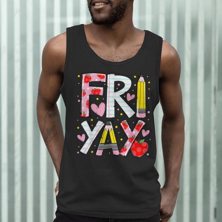 Happy Fri-Yay Teacher Back To School Friday Lovers Men Tank Top, novelty gifts, funny gifts Happy Fri-Yay Teacher Back To School Friday Lovers Men Tank Top, novelty gifts, funny gifts
