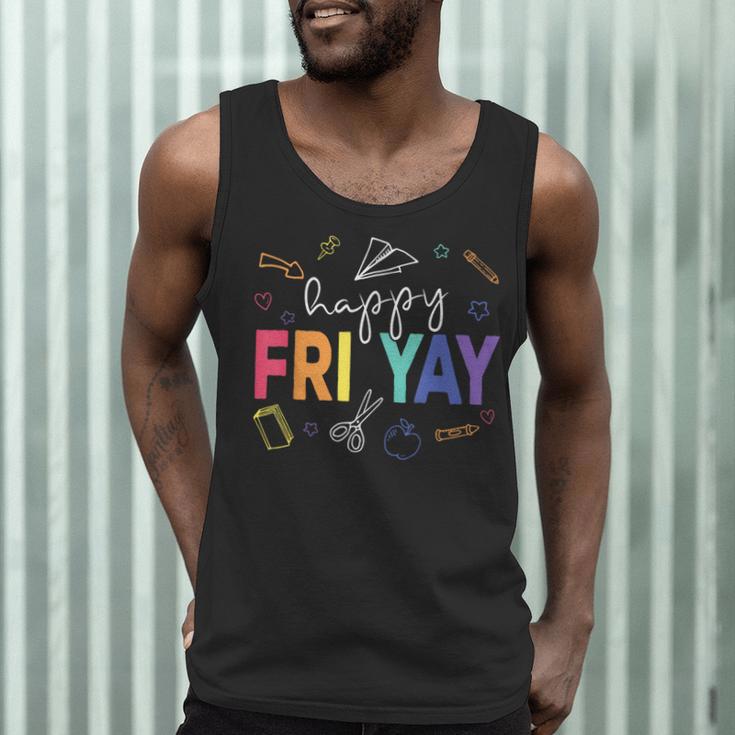 Happy Fri Yay Teacher Friday For Men Women Men Tank Top, novelty gifts, funny gifts