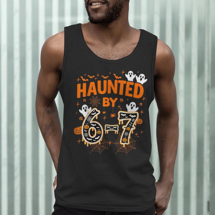 Haunted By 6-7 Halloween Math Teacher Joke Men Tank Top, novelty gifts, funny gifts Haunted By 6-7 Halloween Math Teacher Joke Men Tank Top, novelty gifts, funny gifts