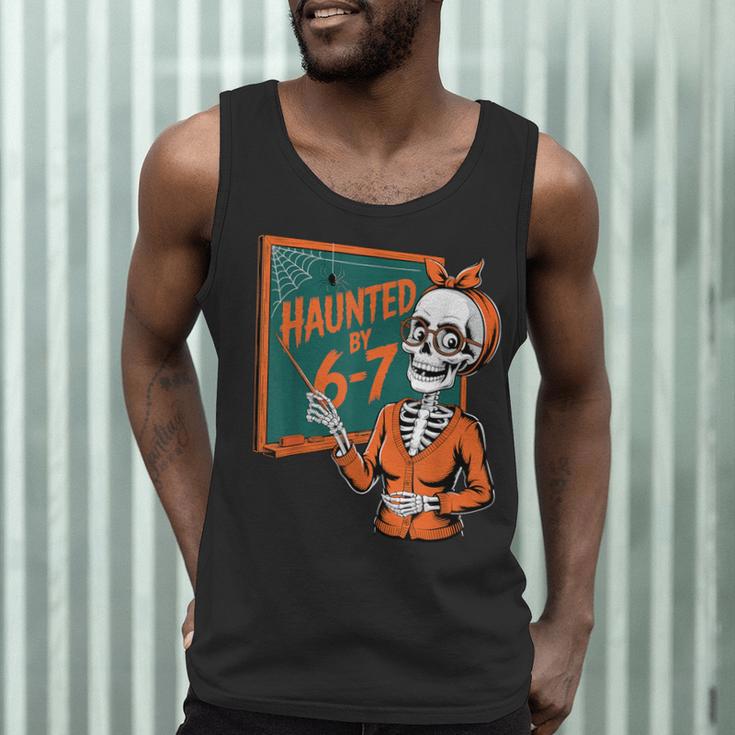 Haunted By 6-7 Six Seven 67 Math Teacher Halloween Skeleton Men Tank Top, novelty gifts, funny gifts Haunted By 6-7 Six Seven 67 Math Teacher Halloween Skeleton Men Tank Top, novelty gifts, funny gifts