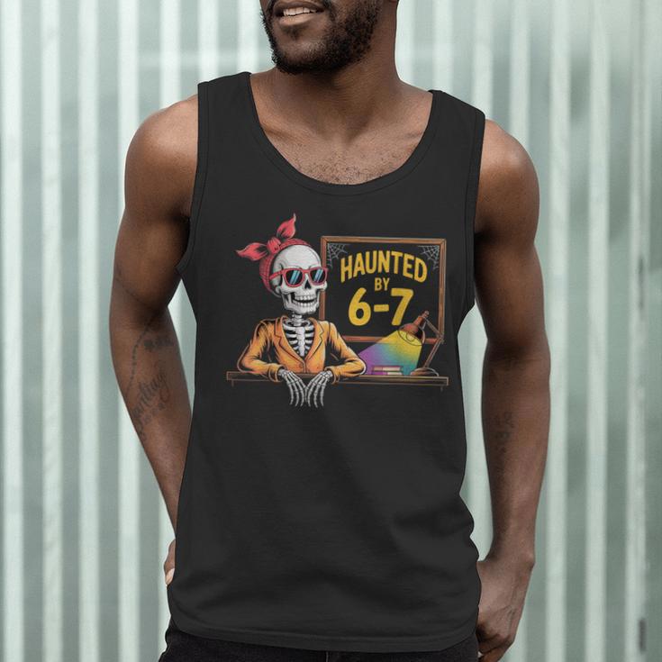 Haunted By 6-7 Teacher Halloween 67 Men Tank Top, novelty gifts, funny gifts Haunted By 6-7 Teacher Halloween 67 Men Tank Top, novelty gifts, funny gifts