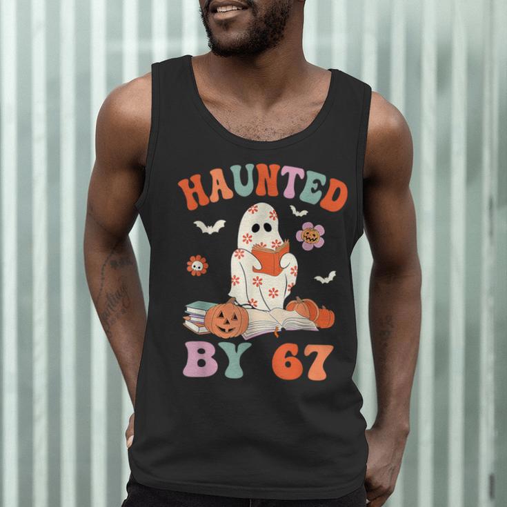 Haunted By 67 Boo Ghost Teacher 6 7 Halloween Costume Men Tank Top, novelty gifts, funny gifts Haunted By 67 Boo Ghost Teacher 6 7 Halloween Costume Men Tank Top, novelty gifts, funny gifts