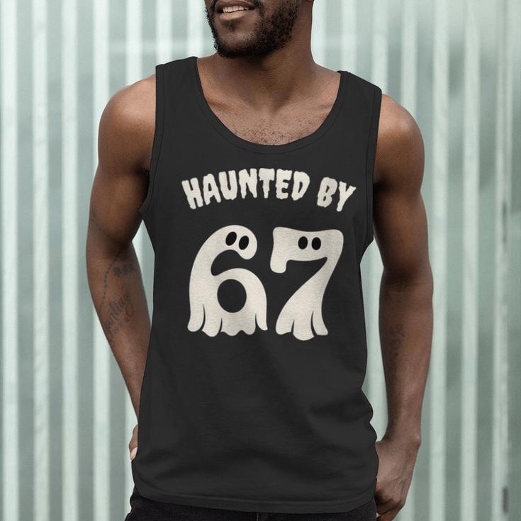 Haunted By 67 Teacher Halloween 6 7 Shirt Men Tank Top, novelty gifts, funny gifts