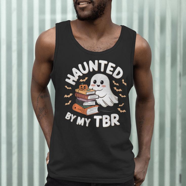 Haunted By My TBR Cute Ghost Book Reading Teacher Halloween Men Tank Top, novelty gifts, funny gifts Haunted By My TBR Cute Ghost Book Reading Teacher Halloween Men Tank Top, novelty gifts, funny gifts