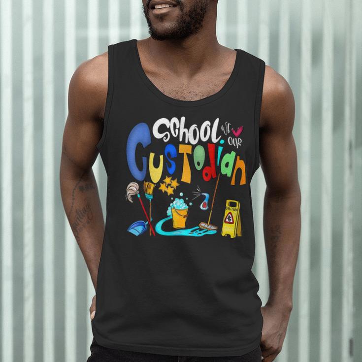 We Heart Love Our School Custodian For Teacher & Kids Men Tank Top, novelty gifts, funny gifts We Heart Love Our School Custodian For Teacher & Kids Men Tank Top, novelty gifts, funny gifts