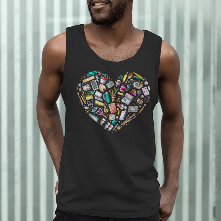 Heart Shape Art Teacher And Painting Sketching Artist Men Tank Top, novelty gifts, funny gifts Heart Shape Art Teacher And Painting Sketching Artist Men Tank Top, novelty gifts, funny gifts