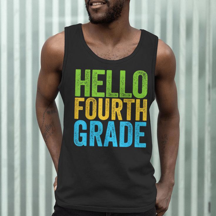 Hello Fourth Grade Shirt 4th Grade Boy Girl Student Teacher Men Tank Top, novelty gifts, funny gifts Hello Fourth Grade Shirt 4th Grade Boy Girl Student Teacher Men Tank Top, novelty gifts, funny gifts