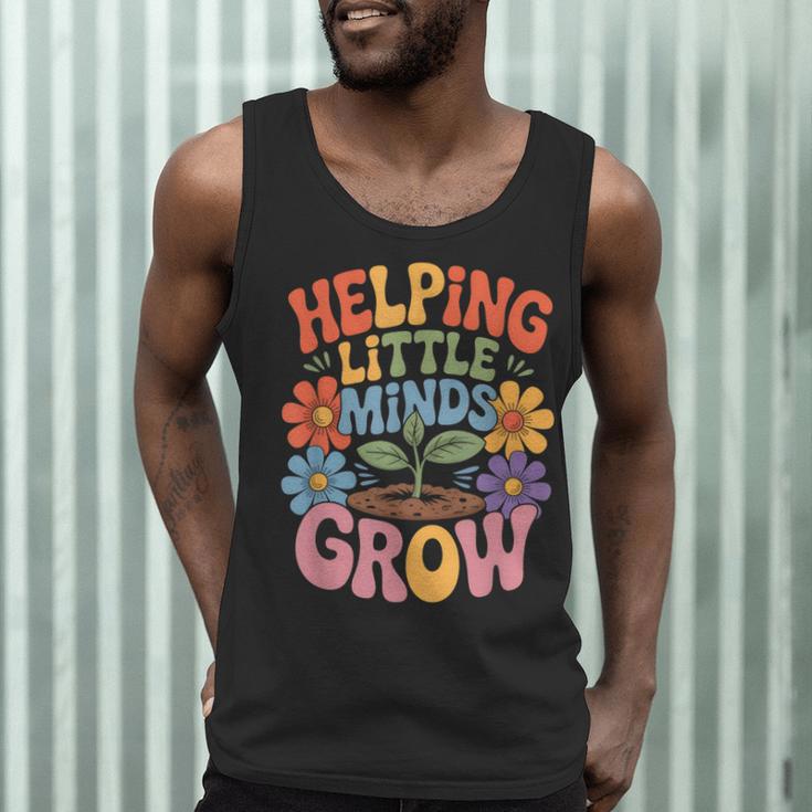 Helping Little Minds Grow Teacher First Day Back To School Men Tank Top, novelty gifts, funny gifts Helping Little Minds Grow Teacher First Day Back To School Men Tank Top, novelty gifts, funny gifts