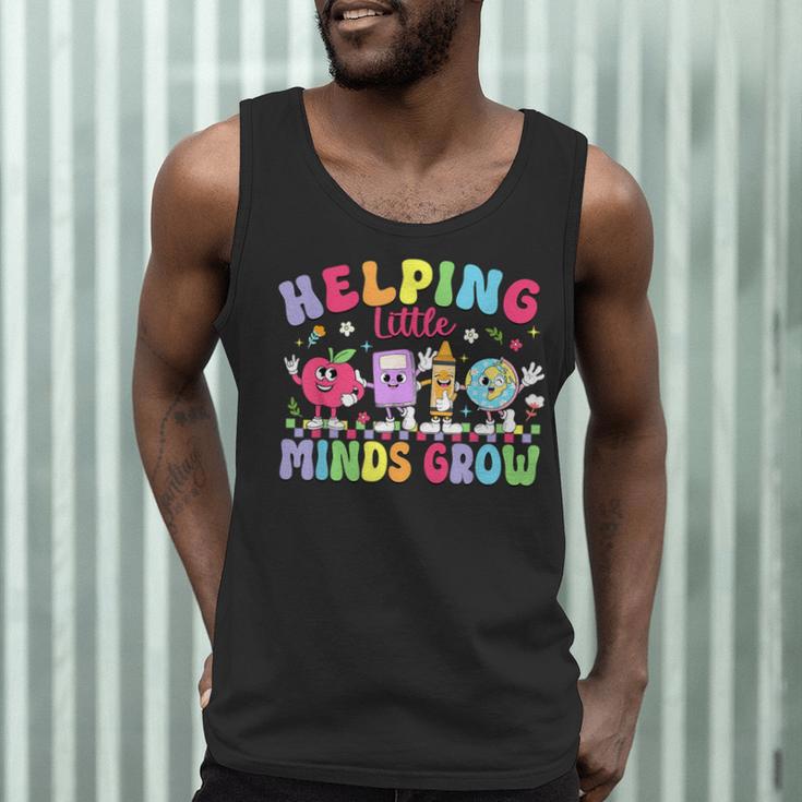 Helping Little Minds Grow Teacher Life Back To School Men Tank Top, novelty gifts, funny gifts Helping Little Minds Grow Teacher Life Back To School Men Tank Top, novelty gifts, funny gifts