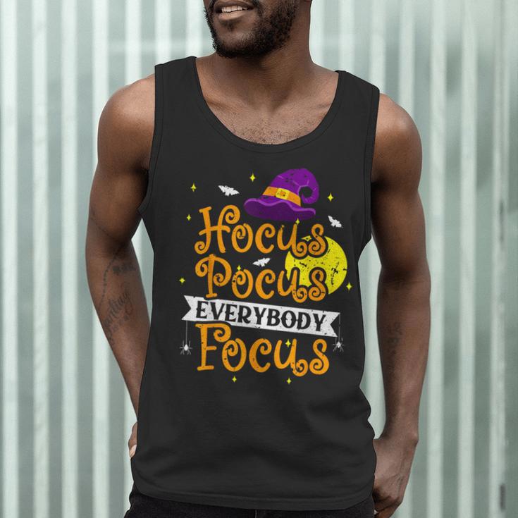 Hocus Pocus Everybody Focus Halloween Teacher Men Women Kids Men Tank Top, novelty gifts, funny gifts