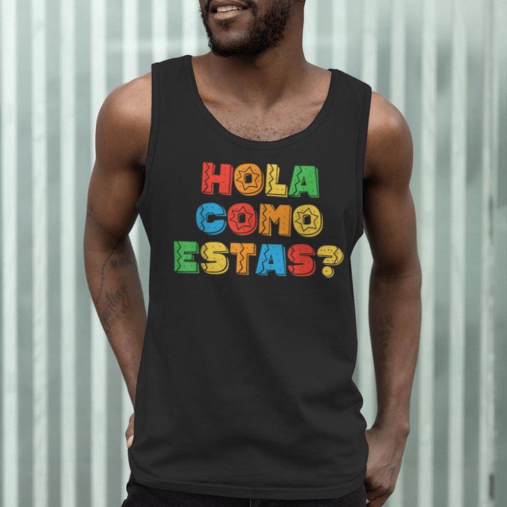 Hola Como Estas Spanish Teacher Fiesta Party Banners Men Tank Top, novelty gifts, funny gifts Hola Como Estas Spanish Teacher Fiesta Party Banners Men Tank Top, novelty gifts, funny gifts