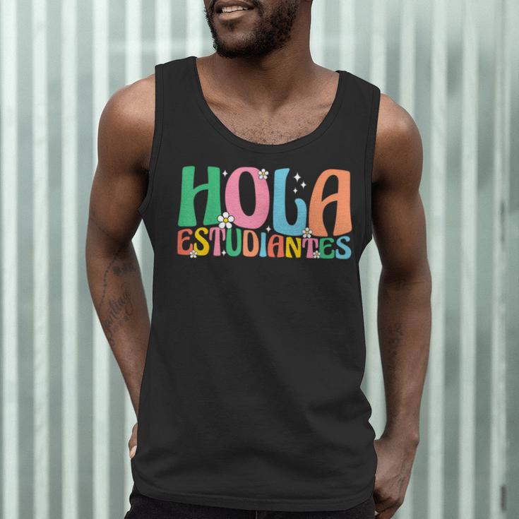 Hola Estudiantes Maestra Back To School Spanish Teacher Men Tank Top, novelty gifts, funny gifts Hola Estudiantes Maestra Back To School Spanish Teacher Men Tank Top, novelty gifts, funny gifts